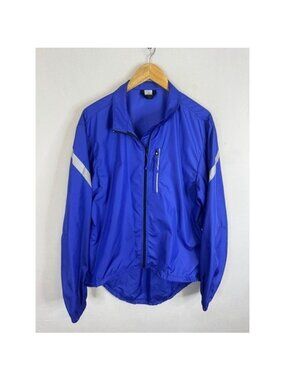 Vintage Mountain Equipment Co-op MEC Blue Reflective Windbreaker Jacket Mens L